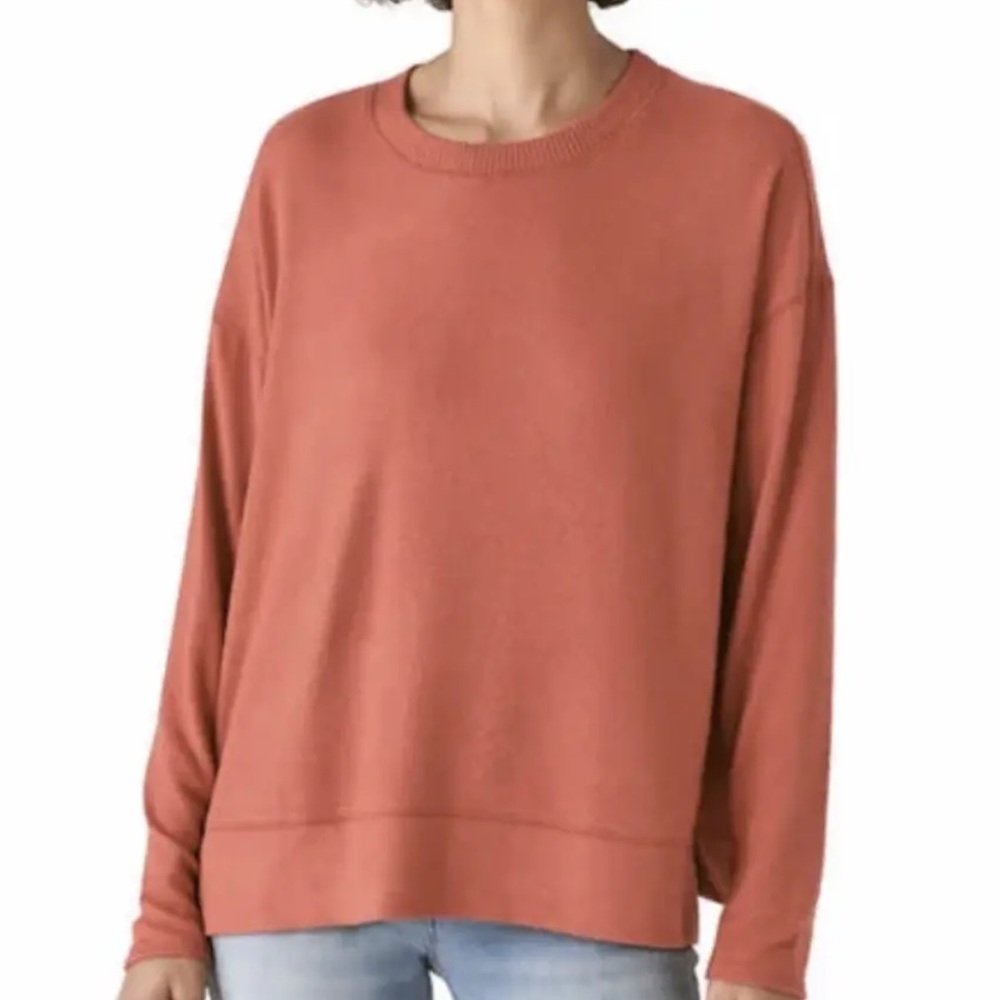 LUCKY BRAND Plus XXL soft Sweatshirt Side slits Raglan Long Sleeve casual